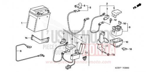 BATTERIE (CBF600S6/SA6/N6/NA6) CBF600SA6 de 2006